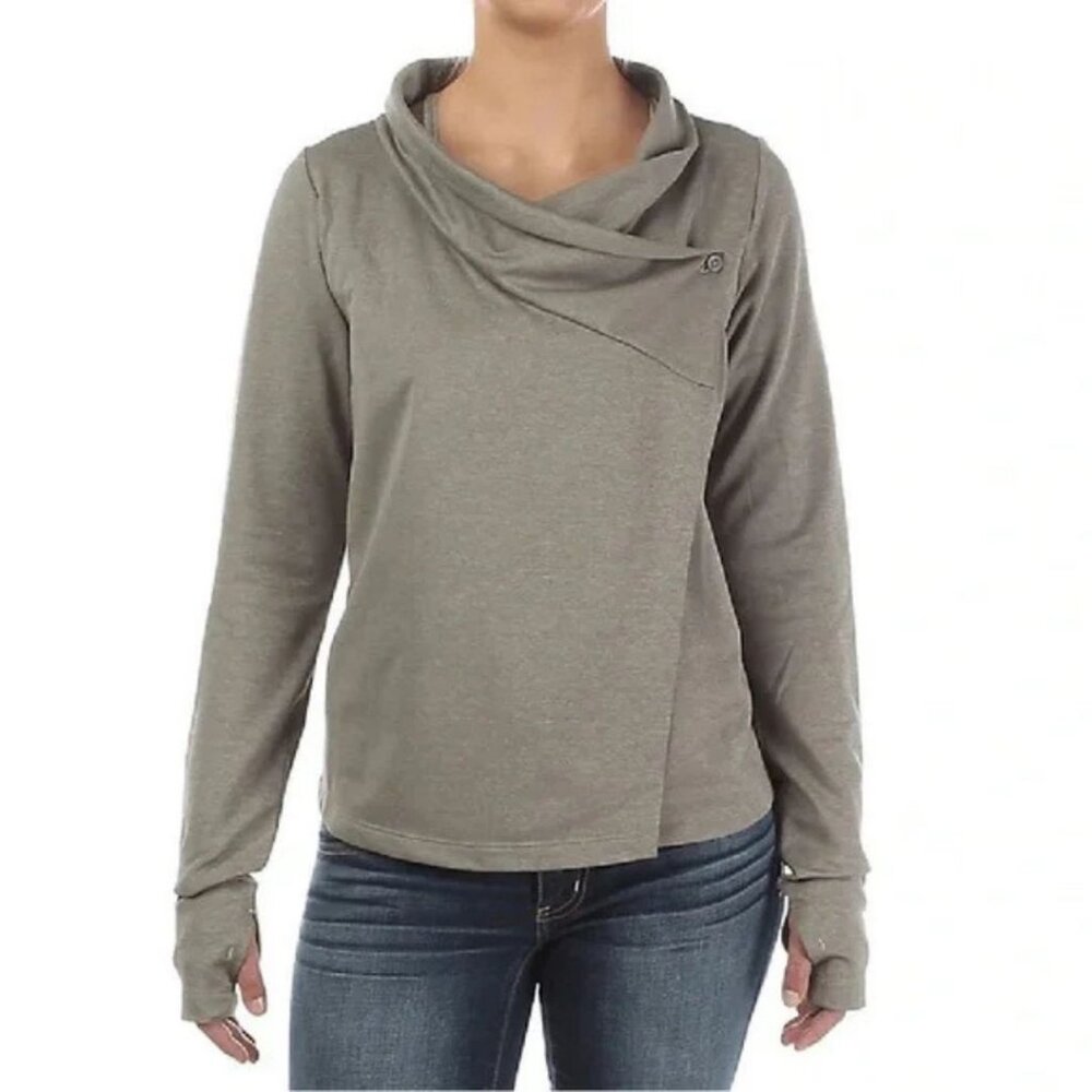 Arc’teryx Yonge Long Sleeve Wrap Sweatshirt Heathered Tan Size Small